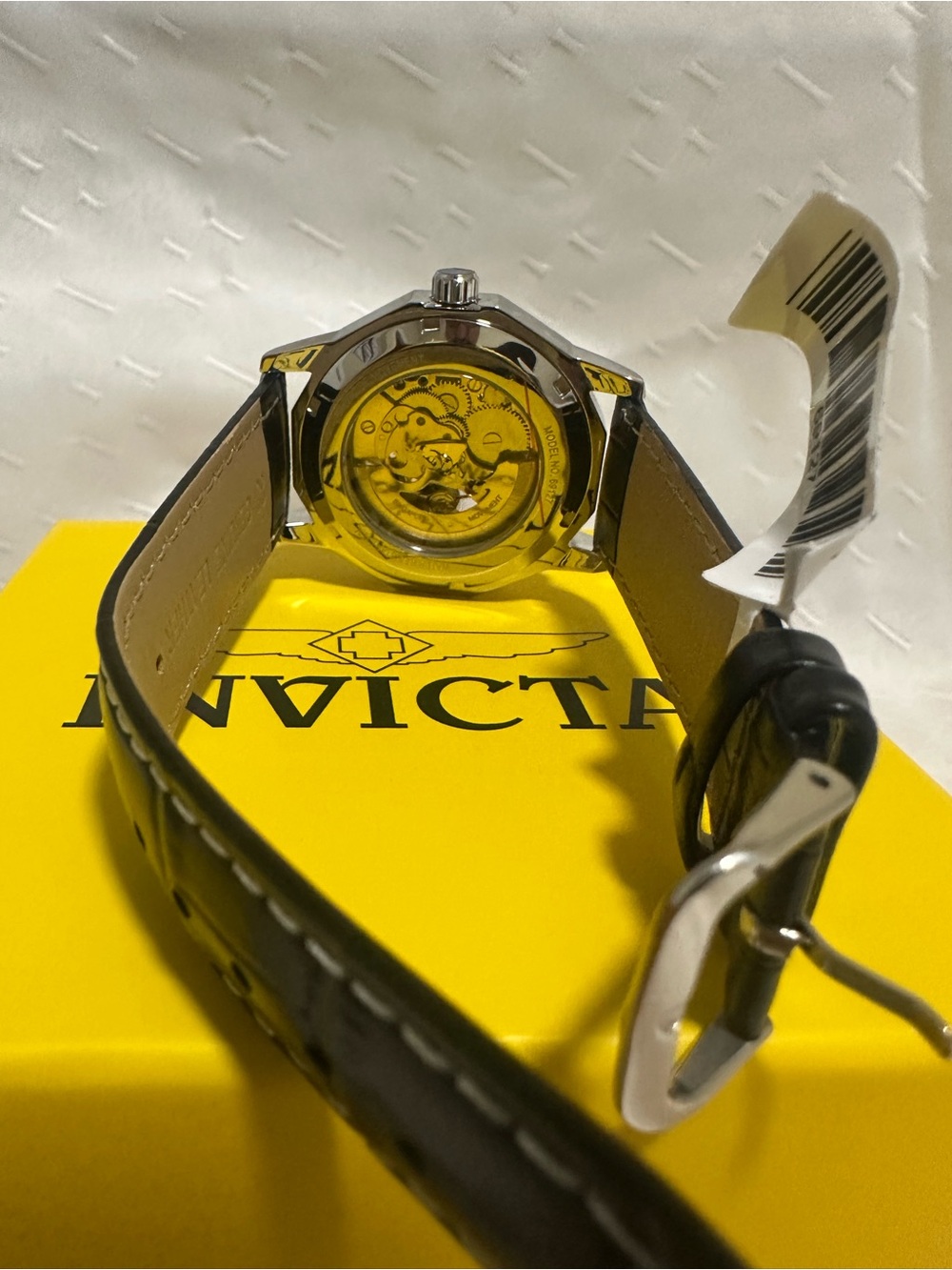 Invicta Objet D'Art Men's Automatic Watch with Brown Leather Strap (Model 69127) - Picture 6 of 6